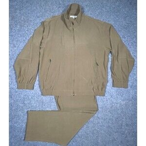 TravelSmith Camel ZipUp Jacket And Pull On Pants Travel Stretch Set Size Large